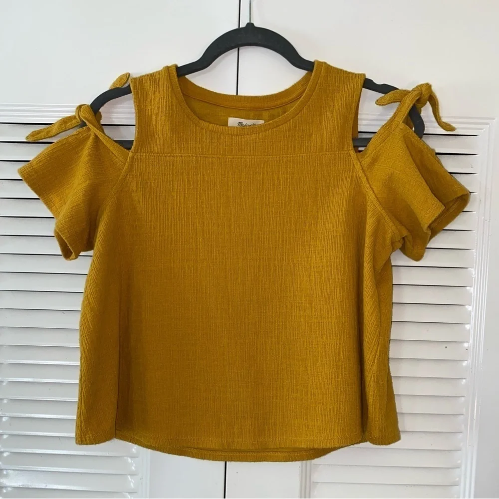 Madewell cold shoulder blouse